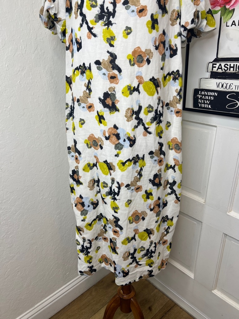 MM Lafleur Gali Dress in Meadow Print Linen Size S - Picture 7 of 13